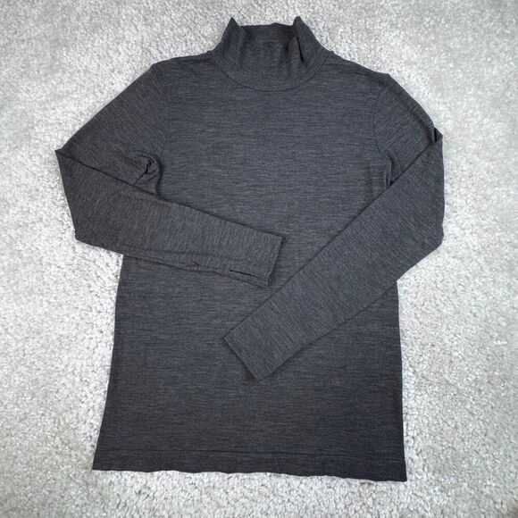 Athleta Foresthill Ascent Heather Charcoal Gray Turtleneck Top - Picture 2 of 8